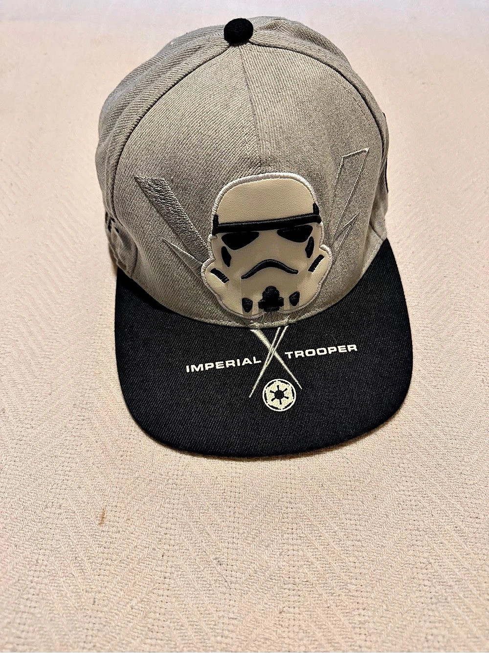 Star Wars Imperial Trooper Stormtrooper Snapback Hat Gray & Black